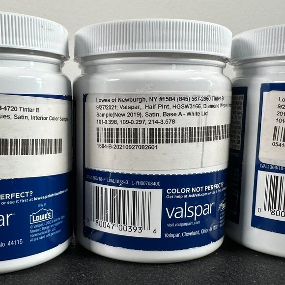 Lot of 27 Valspar Half-Pint Latex Paint Satin Sheen Color Samples -Large Variety - Picture 11 of 11